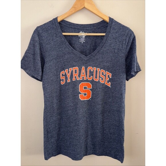 Syracuse Tops - Blue 84 Women’s Blue V-Neck T-Shirt Syracuse Graphic Tee Size Medium